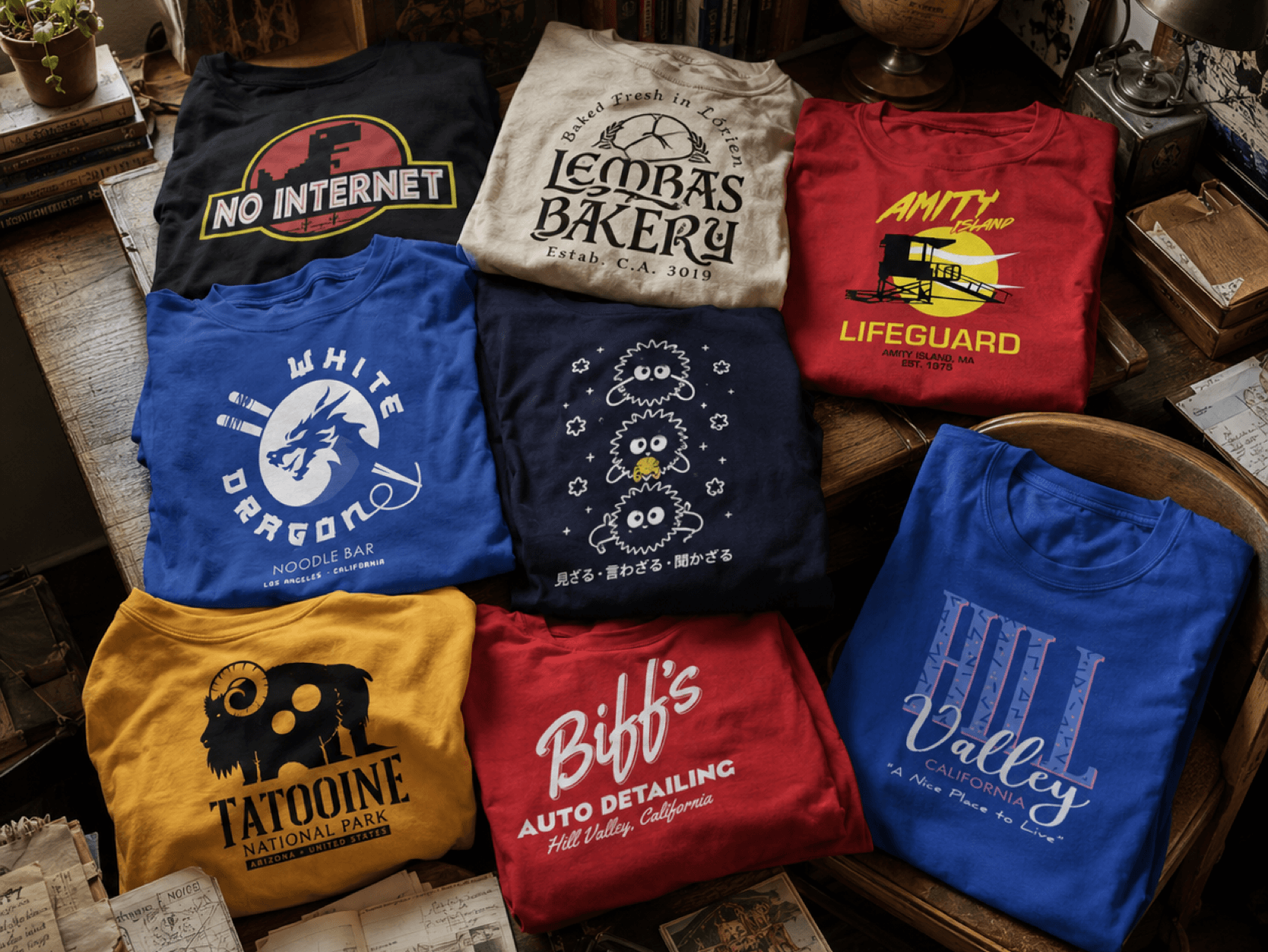 A selection of original Design Hobo graphic T-shirts